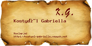 Kostyál Gabriella névjegykártya