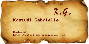 Kostyál Gabriella névjegykártya