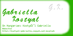 gabriella kostyal business card